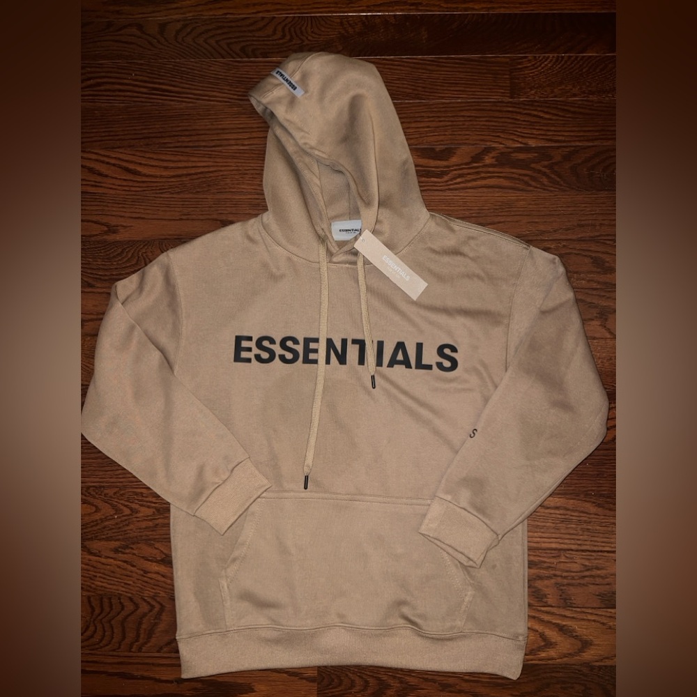 Fear of God Essentials Hoodie Mens In Brown Size Medium - Picture 2 of 11